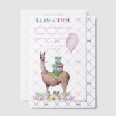 Birthday Llama Vellum Uitnodigingen (Offset (Uitnodiging))
