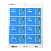 Birthday Lollipop Labels Party Favors Wrapper Labe (Full Sheet)