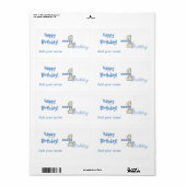 Birthday Lollipop Labels Party Favors Wrapper Labe (Full Sheet)