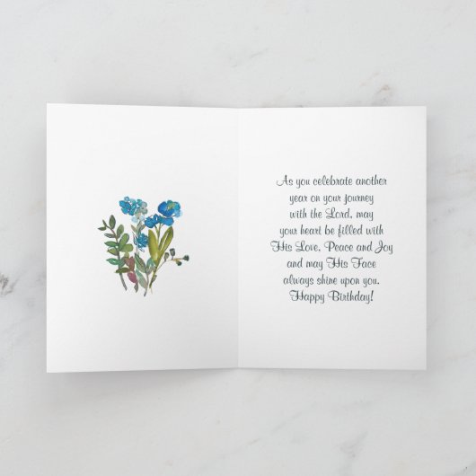Birthday Lord Bless You Bijbelse Wild Flowers Kaart (Binnen)