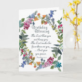 Birthday Lord Bless You Bijbelse Wild Flowers Kaart (Gele Bloem)
