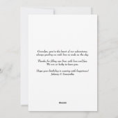 Birthday Love My Grandfather Airplane Heart Custom Feestdagenkaart (Achterkant)