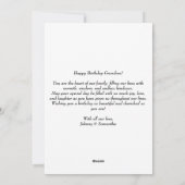 Birthday Love My Grandmother Airplane Heart Custom Feestdagenkaart (Achterkant)