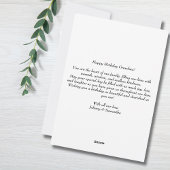 Birthday Love My Grandmother Airplane Heart Custom Feestdagenkaart