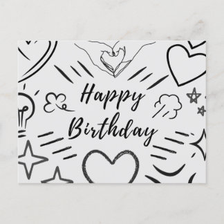 Birthday Love Sketch Briefkaart