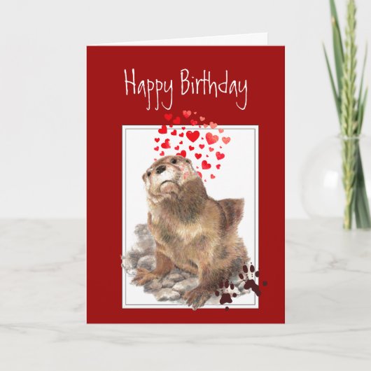 Birthday Love You Significant Otter, Grappig Anima Kaart (Voorkant)
