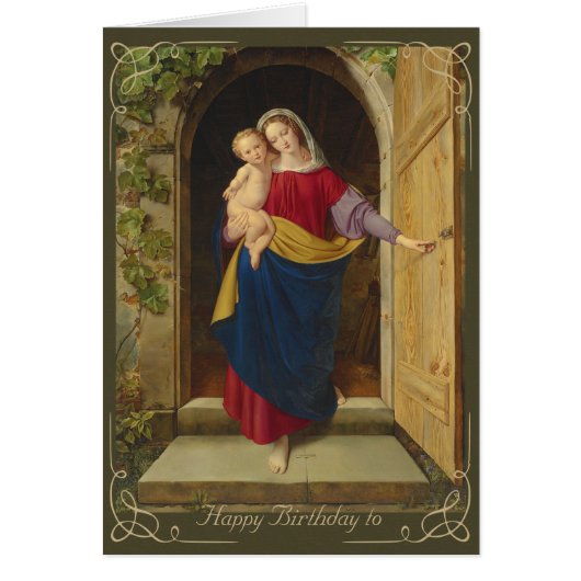 Birthday Lovely madonna en kind Steinbrück Card (Voorkant)