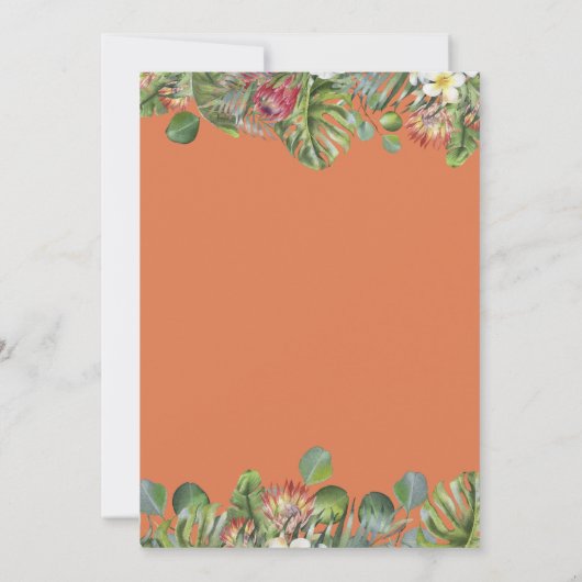 Birthday Luau Custom Kinder Kaart (Achterkant)