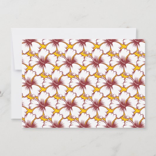 Birthday Luau Party Retro Style Pinup Kaart (Achterkant)