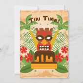 Birthday Luau Tropical Hawaiian Tiki Bar BBQ Party Kaart (Achterkant)