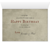 Birthday Luck-bringer comet Old books CC0233 Card (Binenzijde Horizontaal (Onderkant))