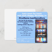 Birthday Luncheon Slot Machine Jackpot Kaart (Voorkant / Achterkant)