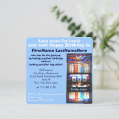 Birthday Luncheon Slot Machine Jackpot Kaart (Staand voorkant)