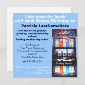 Birthday Luncheon Slot Machine Jackpot Kaart (Voorkant / Achterkant)