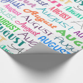 Birthday maand augustus cadeaupapier (Hoek)