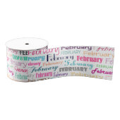 Birthday maand februari grosgrain lint (Spoel)