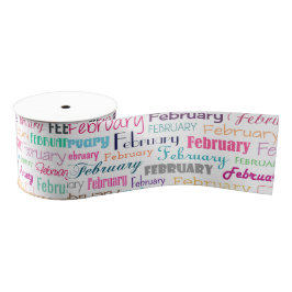 Birthday maand februari grosgrain lint