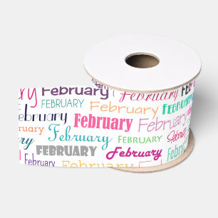 Birthday maand februari grosgrain lint