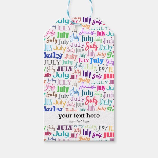 Birthday maand juli cadeaulabel (Voorkant)