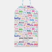 Birthday maand juli cadeaulabel (Achterkant)