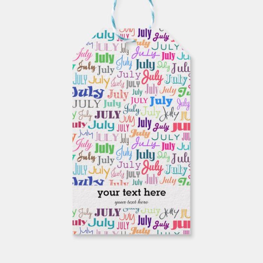 Birthday maand juli cadeaulabel (Achterkant)