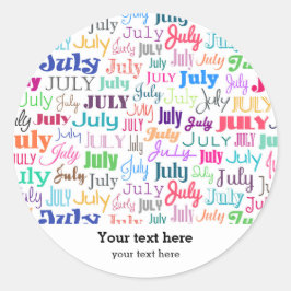 Birthday maand juli ronde sticker