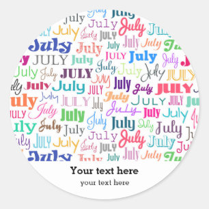 Birthday maand juli ronde sticker