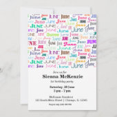 Birthday maand juni kaart (Voorkant)