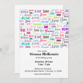 Birthday maand juni kaart (Voorkant / Achterkant)