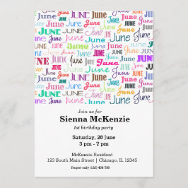 Birthday maand juni kaart