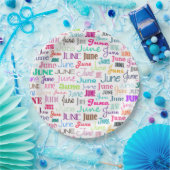Birthday maand juni papieren bordje (Feest)