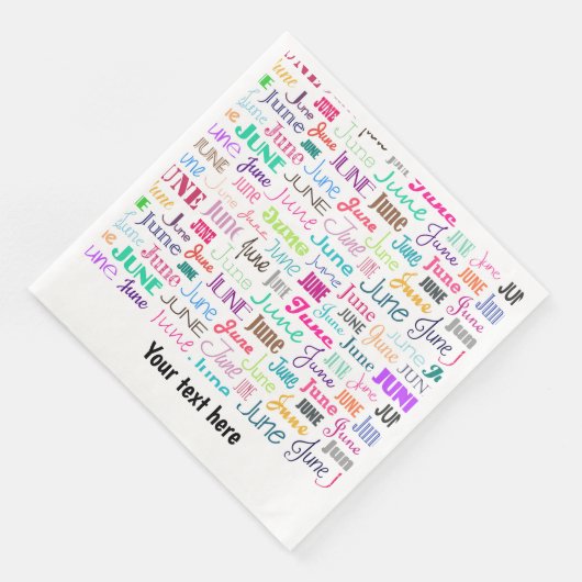 Birthday maand juni servet (Hoek)