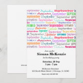 Birthday maand september kaart (Voorkant / Achterkant)