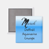 Birthday maart magneet (Voorkant / Achterkant)