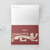 Birthday Mad happy lion Augustus Pugin CC0990 Kaart (Binnen)