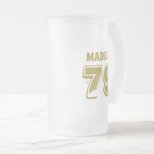 Birthday Made in '79 Typografie Drink Matglas Bierpul (Voorkant rechts)