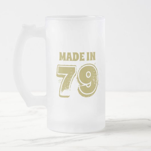 Birthday Made in '79 Typografie Drink Matglas Bierpul (Links)