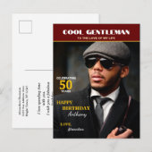 Birthday Magazine Foto Hoesje personaliseren Briefkaart (Voorkant / Achterkant)