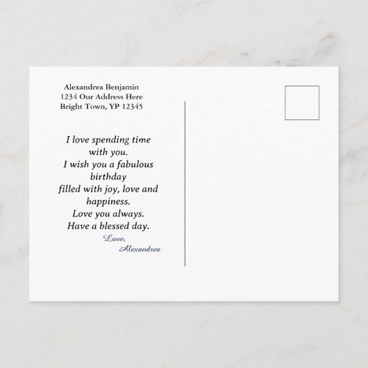 Birthday Magazine Foto Hoesje personaliseren Briefkaart (Achterkant)