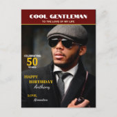 Birthday Magazine Foto Hoesje personaliseren Briefkaart (Voorkant)