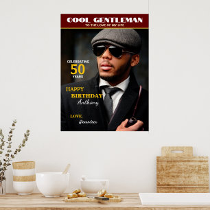 Birthday Magazine Foto Hoesje personaliseren Poster