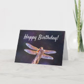 Birthday Magic Dragonfly Natuur Happy Birthday Kaart (Voorkant)