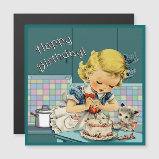 Birthday Magnetic Card (Voorkant / Achterkant)