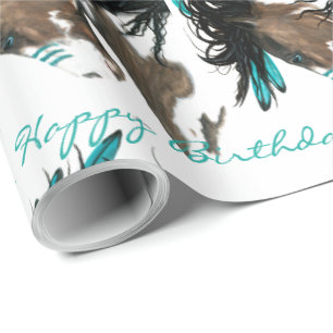 Birthday Majestic Horse by Bihrle Wrapping Paper Cadeaupapier