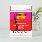 Birthday Male Vrouw 50th Summer Beach Retro Kaart (Staand voorkant)