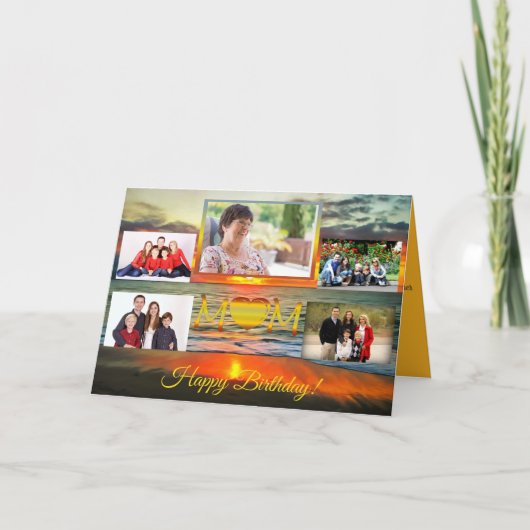 Birthday Mam 1738 Collage Wenskaart Kaart (Voorkant)