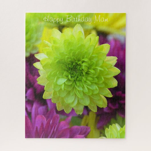 Birthday Mam. Jigzaag Puzzle Legpuzzel (Verticaal)