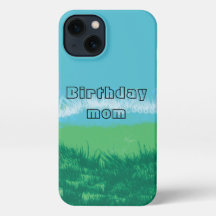 Birthday Mam - Modern - Blue-Natuur-Hoesje de Geva
