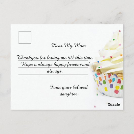 Birthday mama briefkaart (Achterkant)