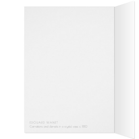 Birthday Manet-anjers en clematis CC1239-kaart (Binnen (Links))